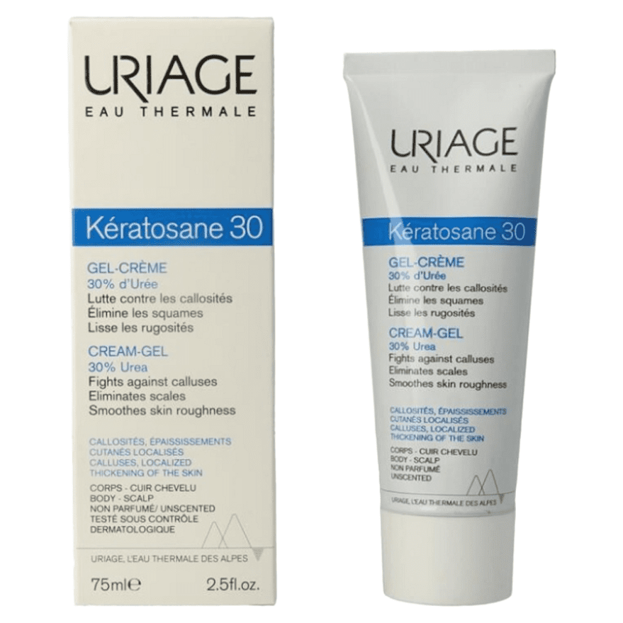 URIAGE Kératosane 30 Zvláčňující krémový gel 75 ml, poškozený obal
