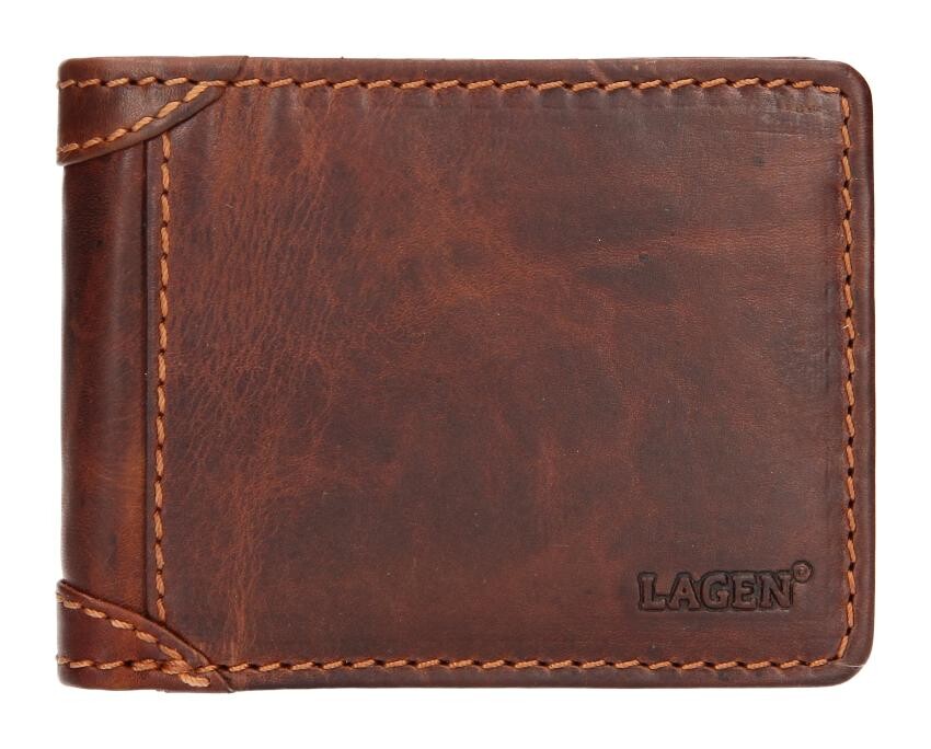 Pánská kožená peněženka Lagen 511461/M Brown