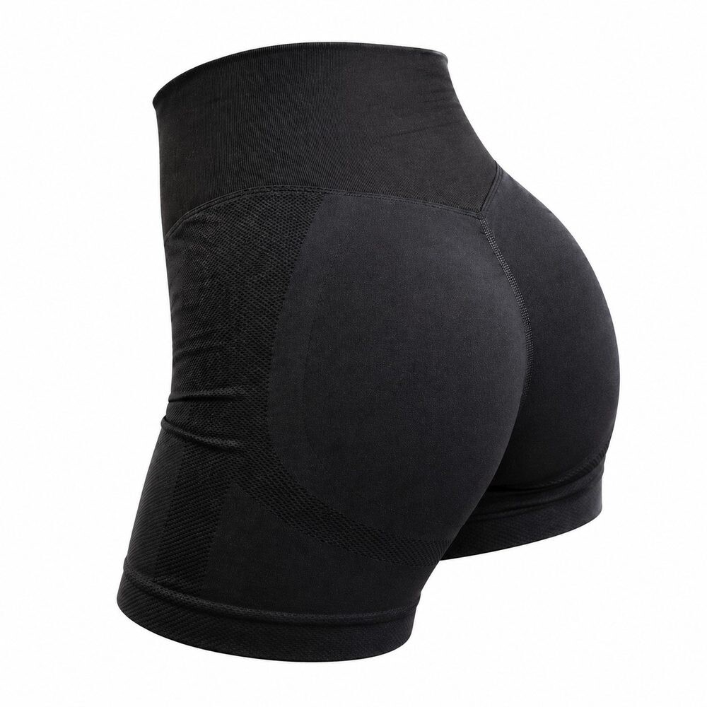 TriDri® Dámské push-up kraťasy s vysokým pasem - Černá | L