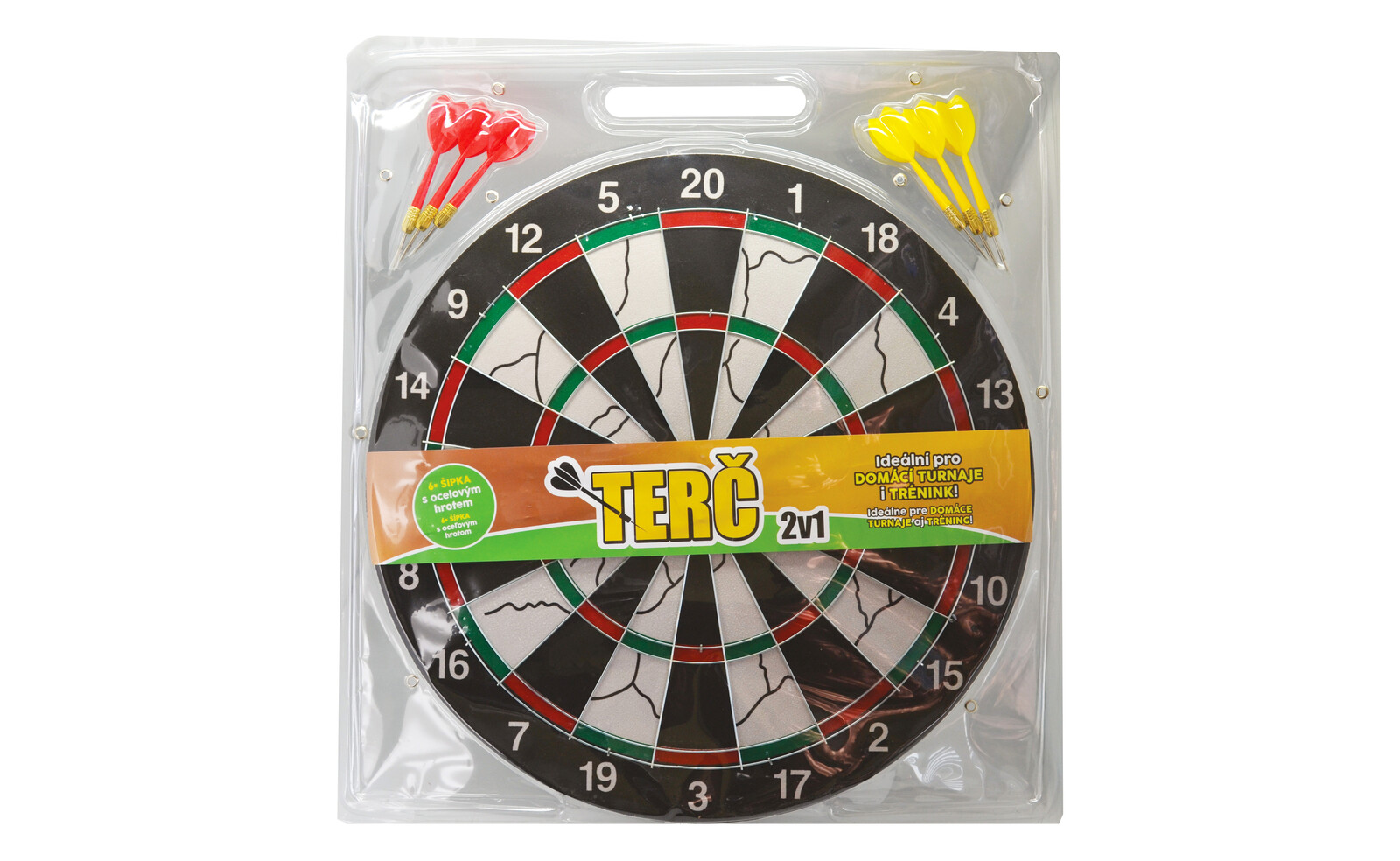 Terč 2v1 na šipky 43 cm