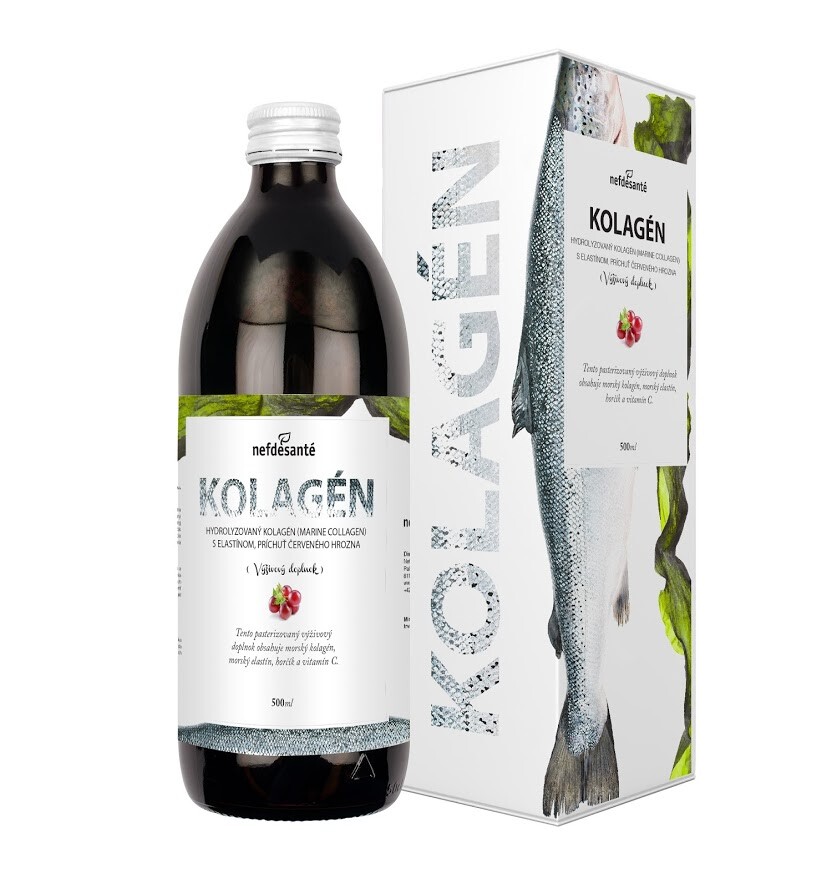 Nefdesante Akce - spotřeba 6/2026 - 50 % KOLAGEN (hydrolyzovaný kolagen s elastinem, příchuť červených hroznů 500 ml)-1 500 ml