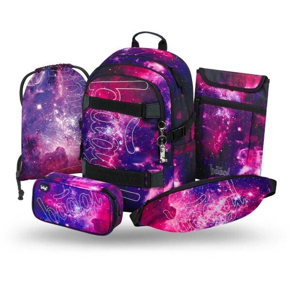 BAAGL 5 SET SKATE GALAXY Školní set, fialová, velikost