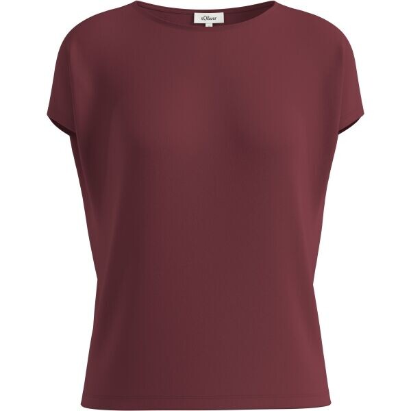 s.Oliver T-SHIRT RELAXED FIT Dámské volné tričko, vínová, velikost