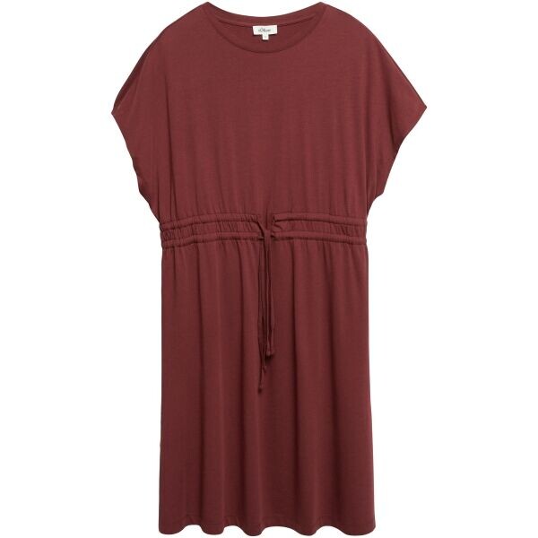 s.Oliver DRESS REGULAR FIT Dámské letní šaty, vínová, velikost