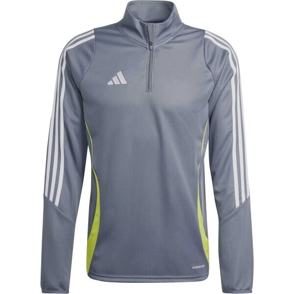 adidas TIRO24 TRAINING TOP Pánská mikina, tmavě šedá, velikost