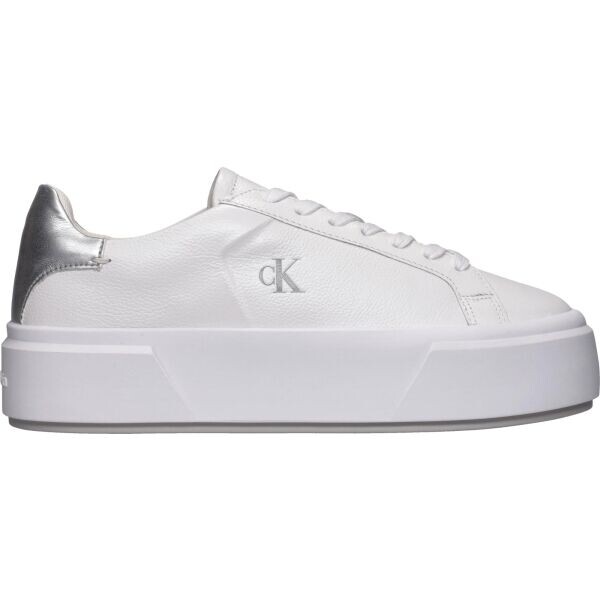 Calvin Klein FLATFORM LACE UP LTH MET Dámské tenisky, bílá, velikost