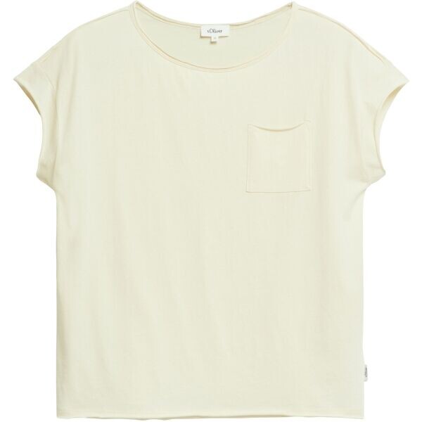 s.Oliver T-SHIRT RELAXED FIT Dámské volné tričko, béžová, velikost