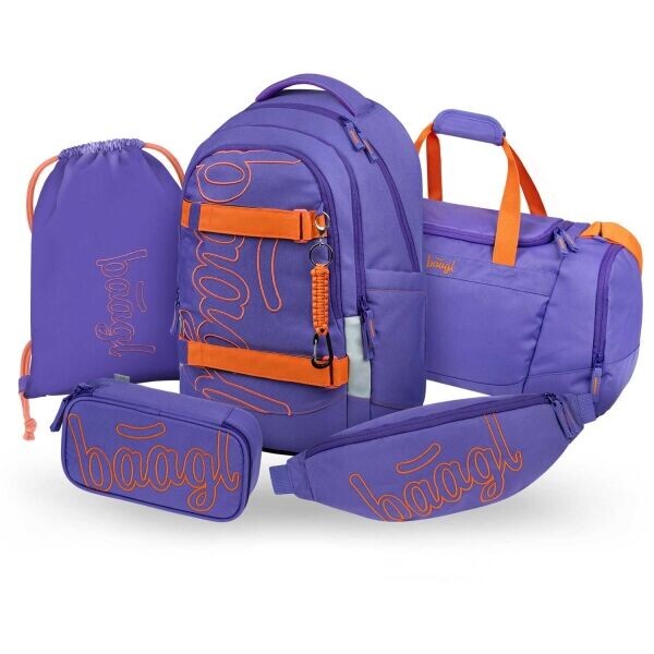 BAAGL 5 SET SKATE MAX ORANGE Školní set, fialová, velikost