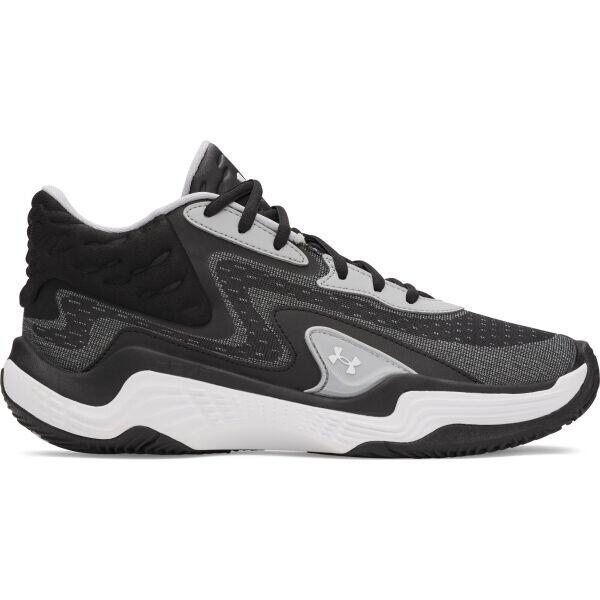 Under Armour SPAWN 7 MID Pánská basketbalová obuv, černá, velikost 44.5