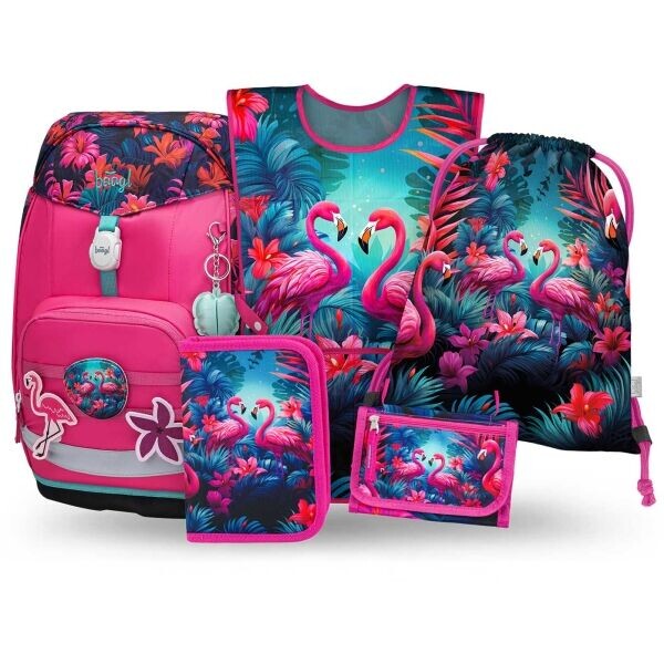 BAAGL 5 SET AIRY PLUS FLAMINGO Školní set, mix, velikost