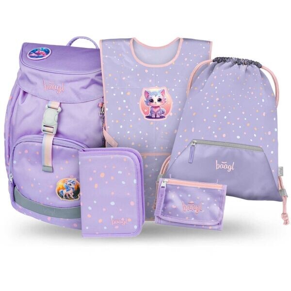 BAAGL 5 SET AIRY MAZLÍČCI Školní set, fialová, velikost