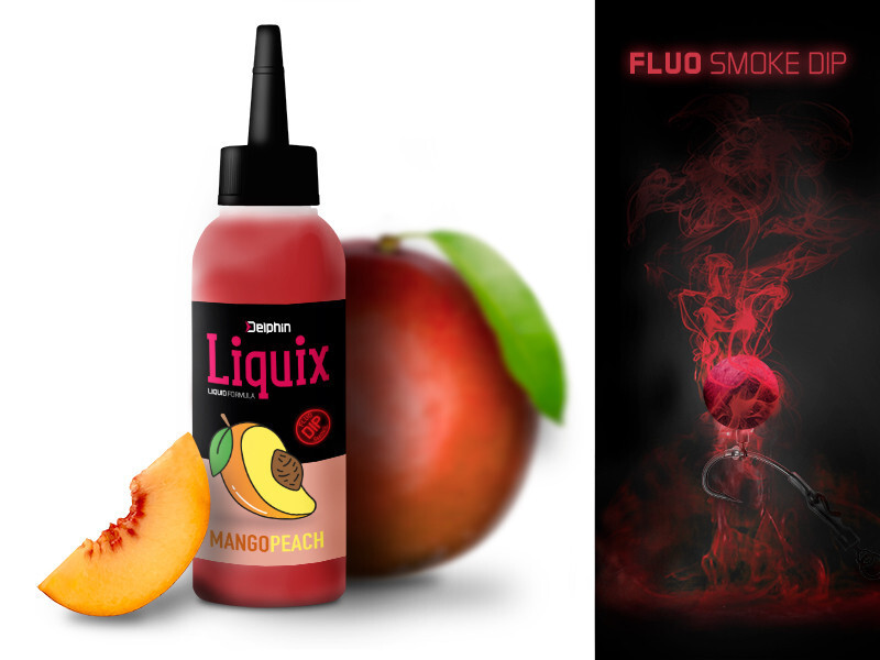 Delphin Fluo dip D SNAX LiquiX / Mango-Broskev