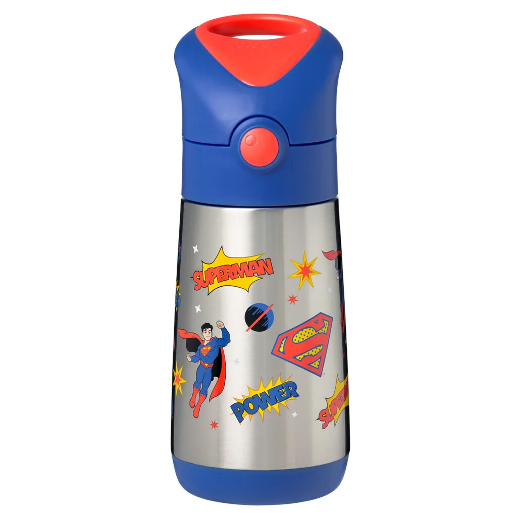 B.BOX Termoska na pití s brčkem 350 ml - Superman