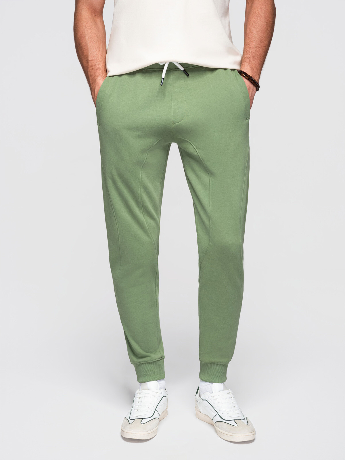 Ombre BASIC pánské jogger tepláky - zelené