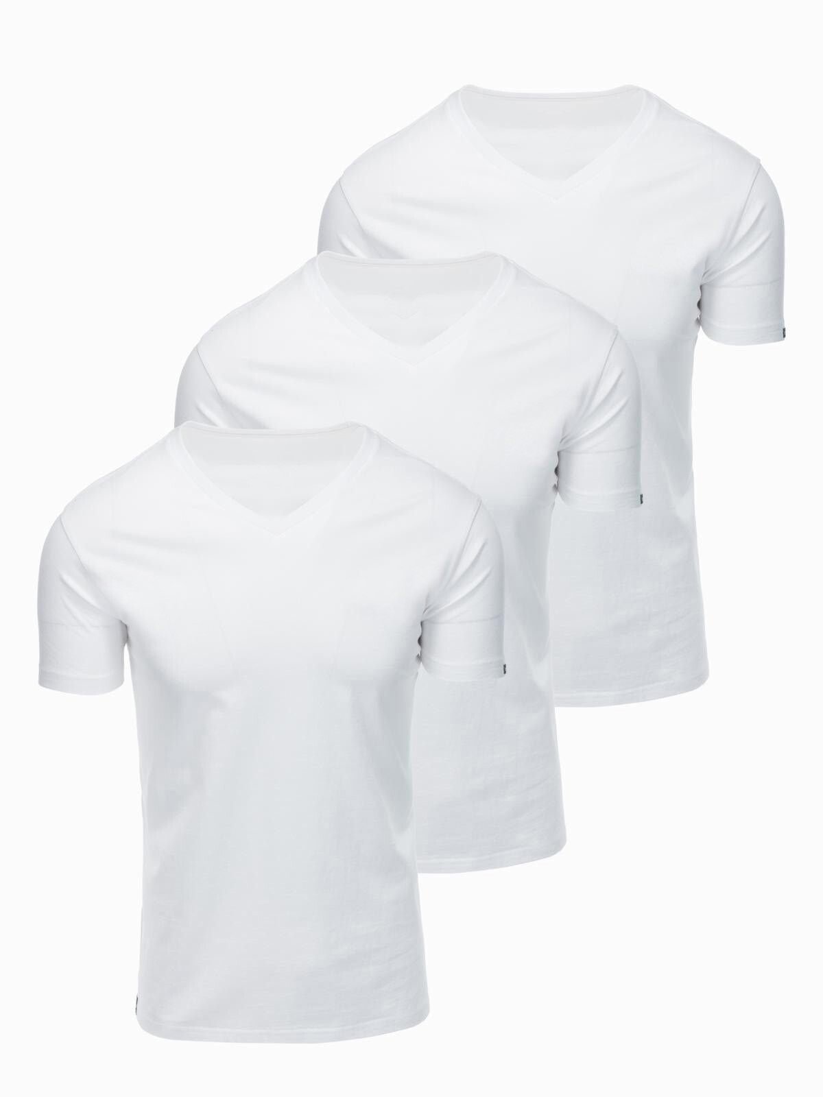 Ombre BASIC pánská trička s V-krkem - sada 3ks