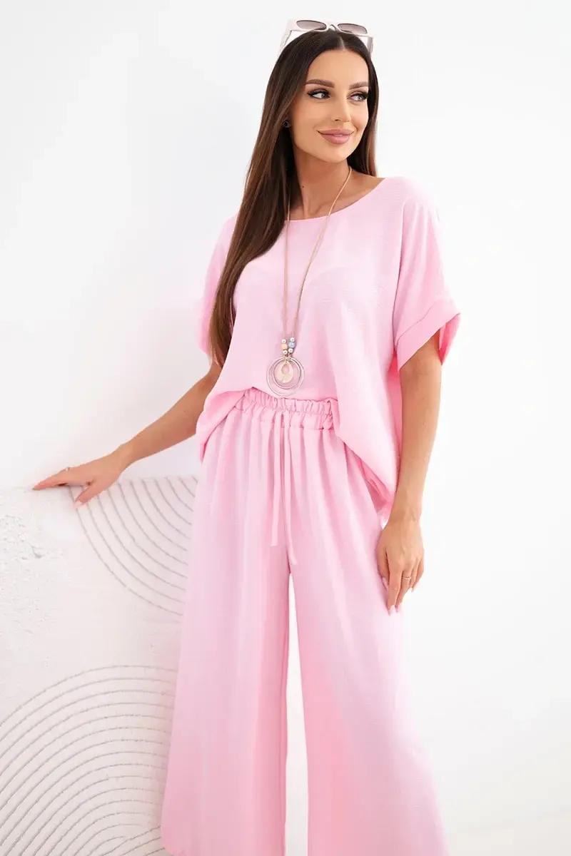 Kesi Włoski dámská viskózová souprava candy pink