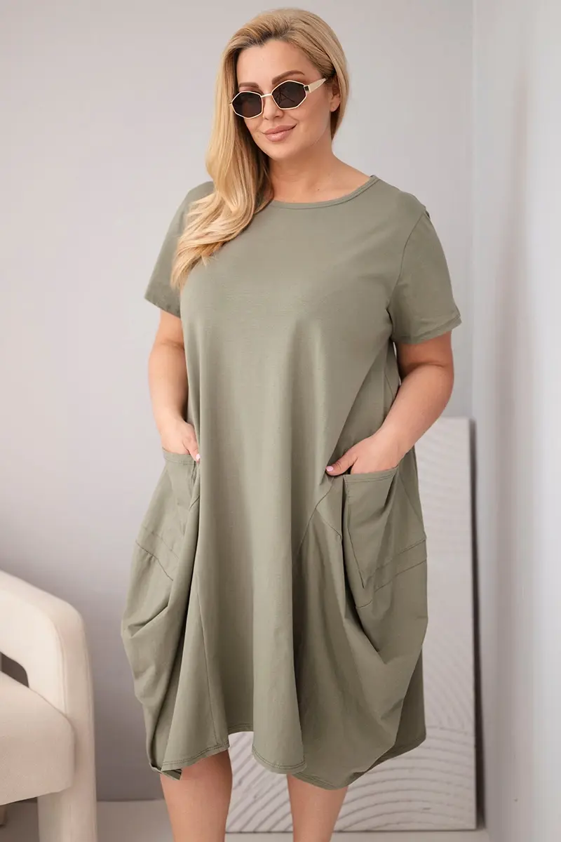 Plus size šaty s kapsami Kesi