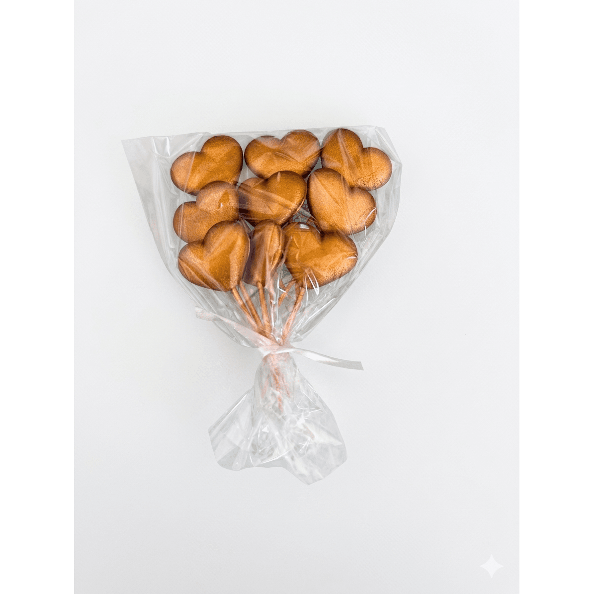 Cukrové zápichy srdíčka zlatá 9ks - I LOVE CAKES