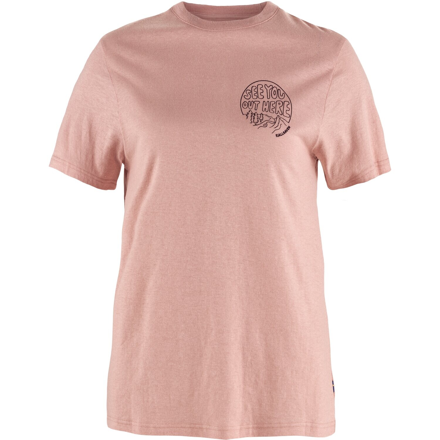 FJÄLLRÄVEN Hemp Blend Out Here T-shirt W, Chalk Rose (vzorek) velikost: S
