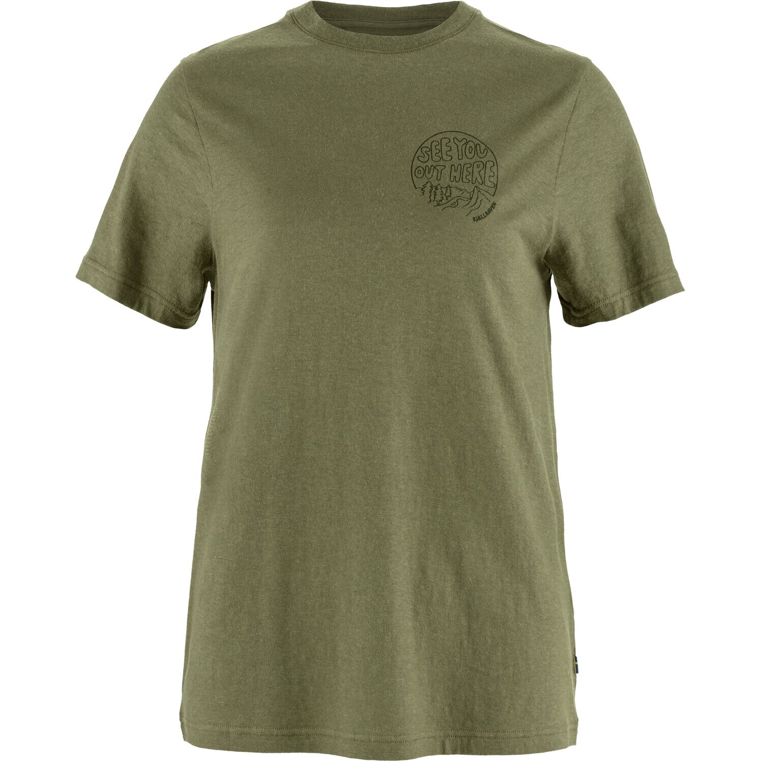 FJÄLLRÄVEN Hemp Blend Out Here T-shirt W, Green (vzorek) velikost: S