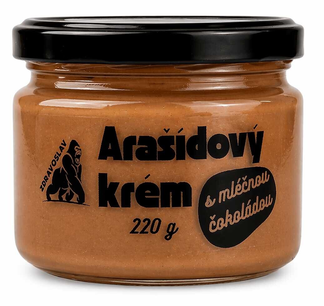 Zdravoslav Arašídový krém s mléčnou čokoládou 220 g
