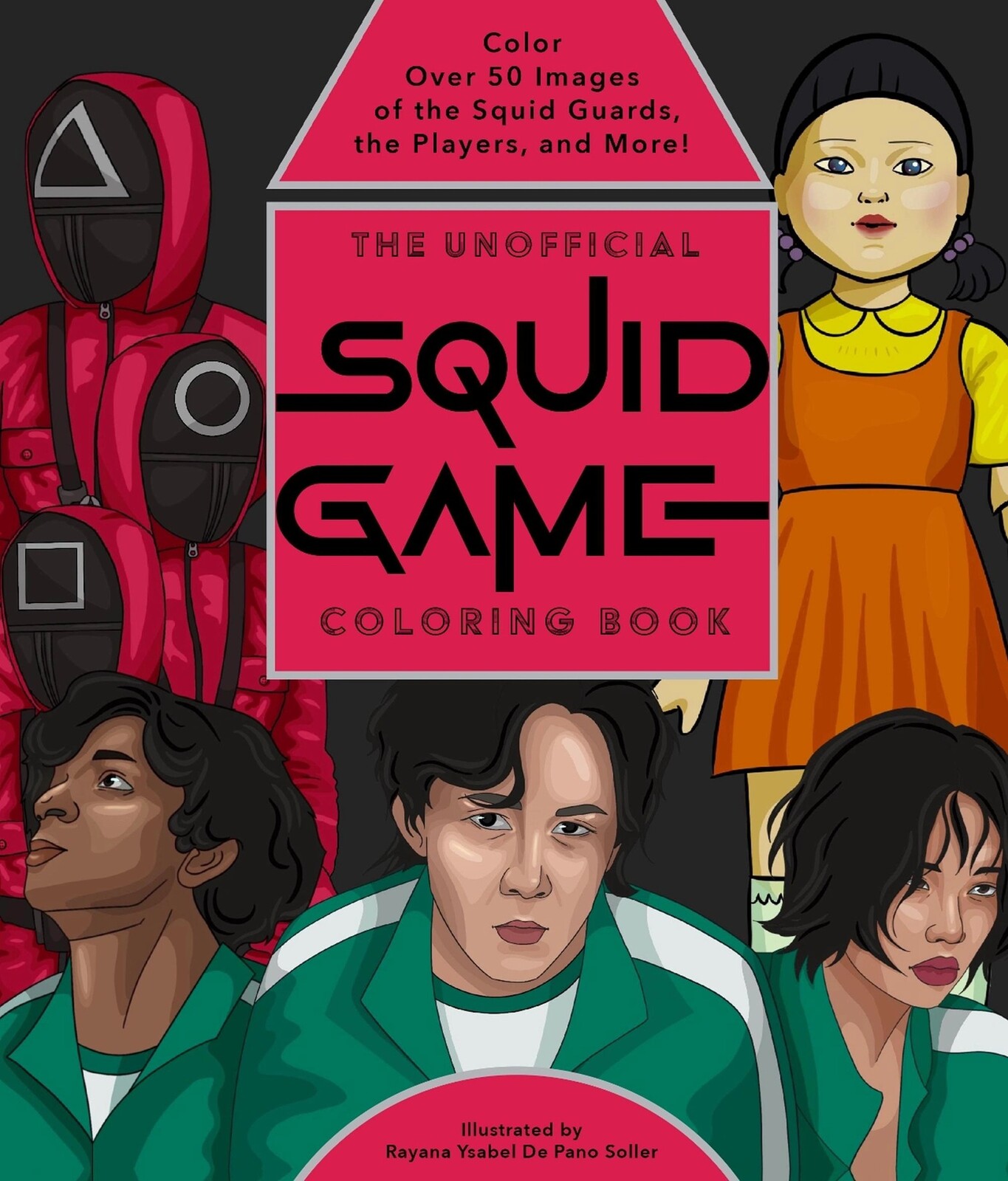 Squid Game, antistresové omalovánky, Rayana Ysabel de Pano Soller