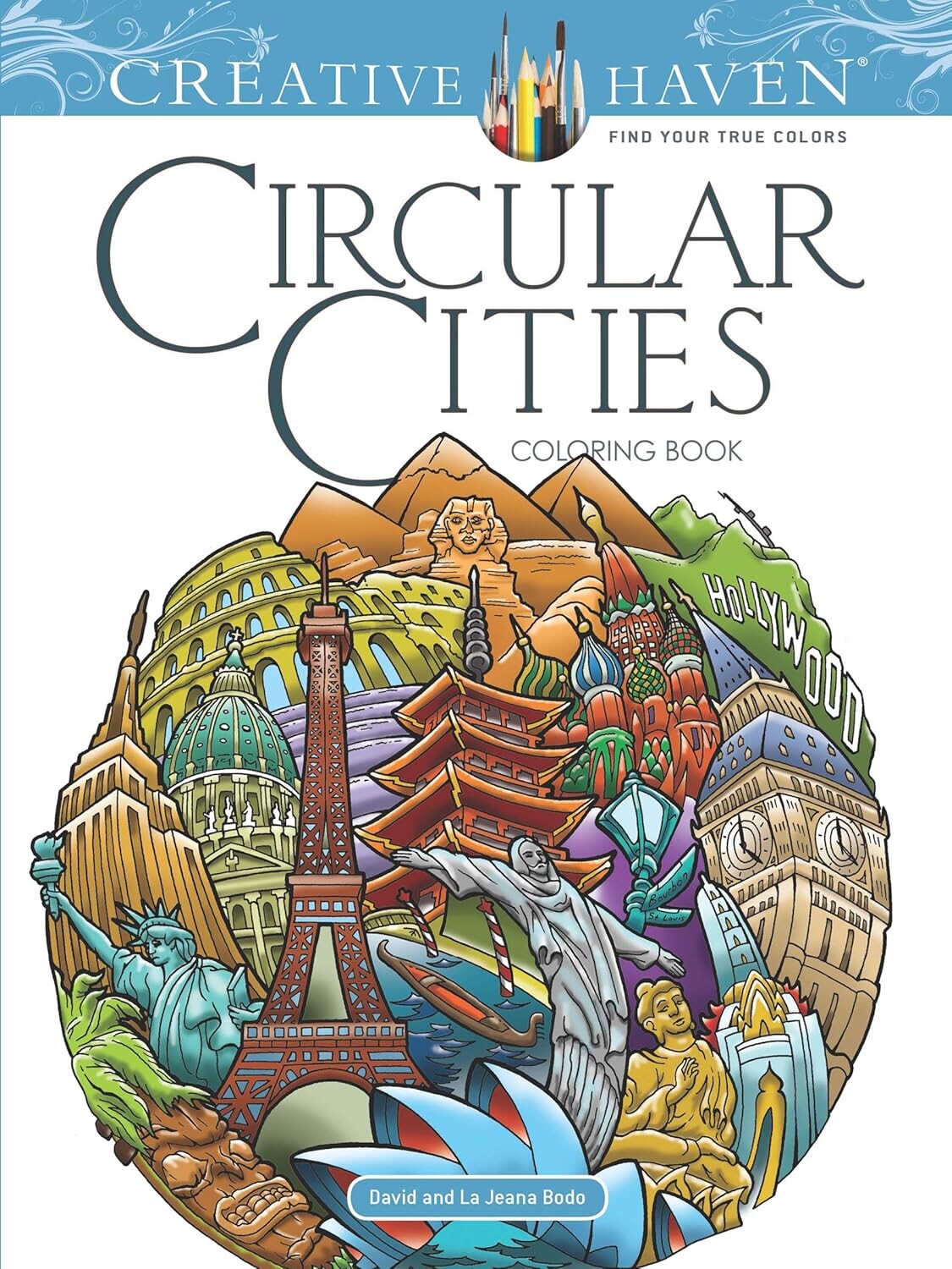 Creative Haven Circular Cities, antistresové omalovánky, David Bodo