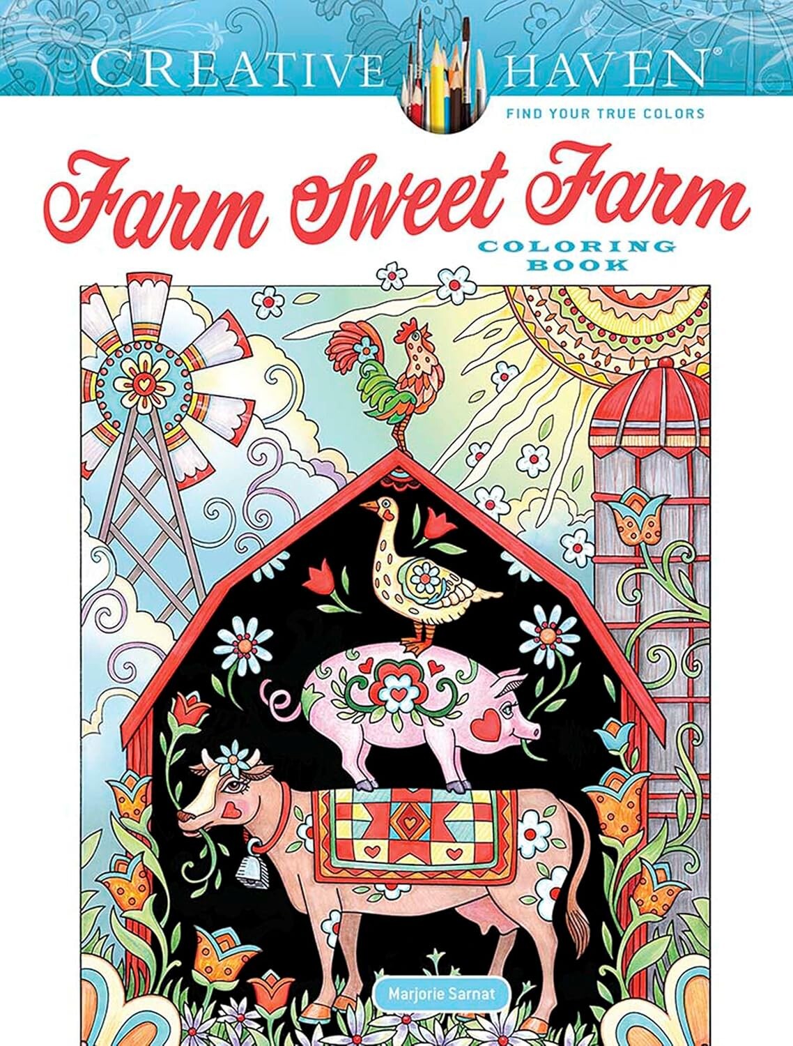 Creative Haven Farm Sweet Farm, antistresové omalovánky, Marjorie Sarnat