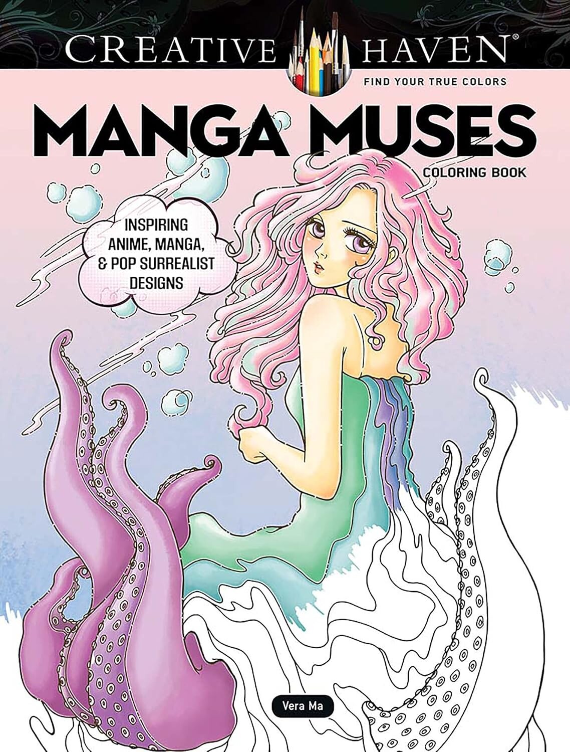 Creative Haven Manga Muses, antistresové omalovánky, Vera Ma