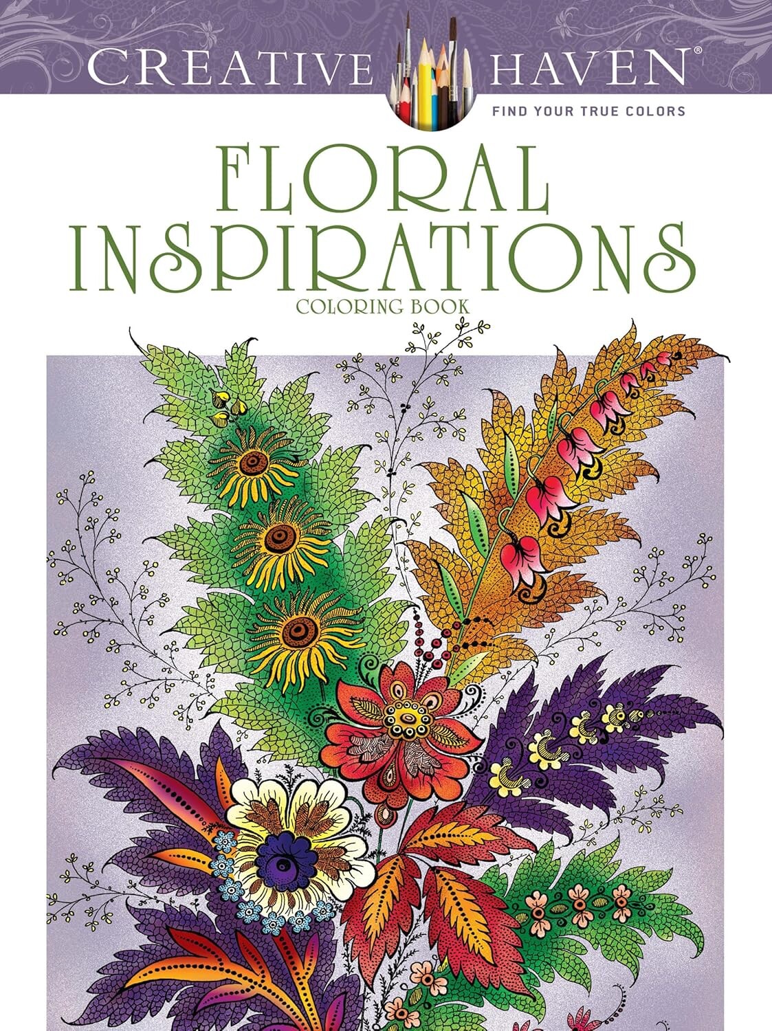Creative Haven Floral Inspirations, antistresové omalovánky, F. Heald