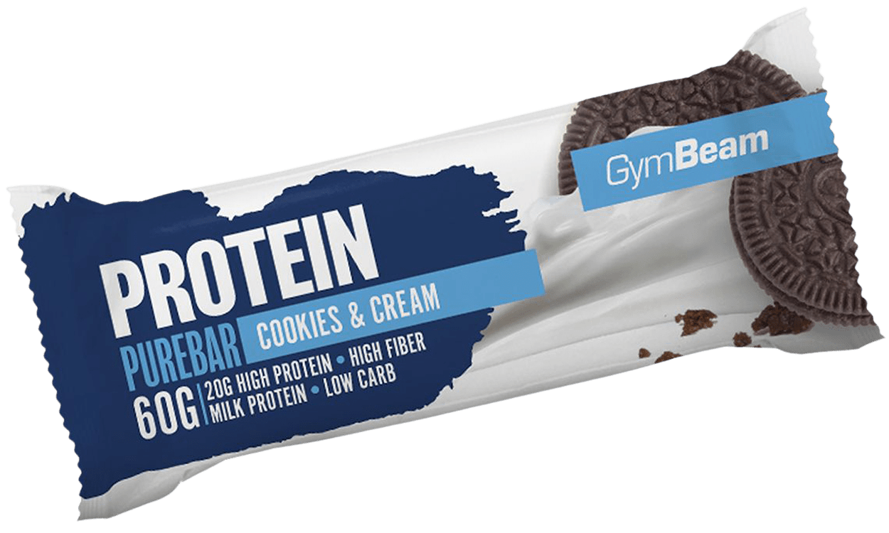 GYMBEAM Protein PureBar box cookies&cream 12×60g 12 x 60 g