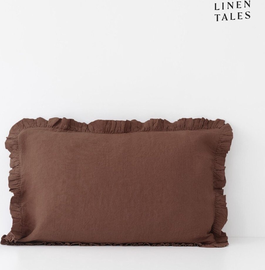 Lněný povlak na polštář 50x60 cm Chocolate – Linen Tales