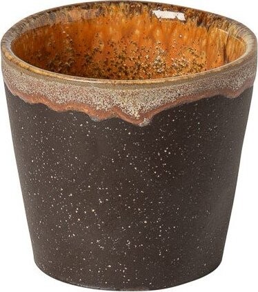 Tmavě hnědý kameninový šálek na espresso 70 ml Poterie – Casafina