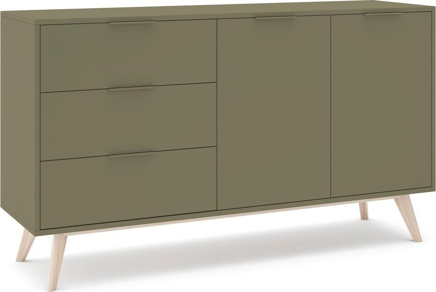 Zelená matná komoda 140x81x40 cm Campus – Marckeric