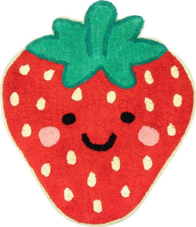 Červený bavlněný dětský koberec 60x52 cm Strawberry – Sass & Belle