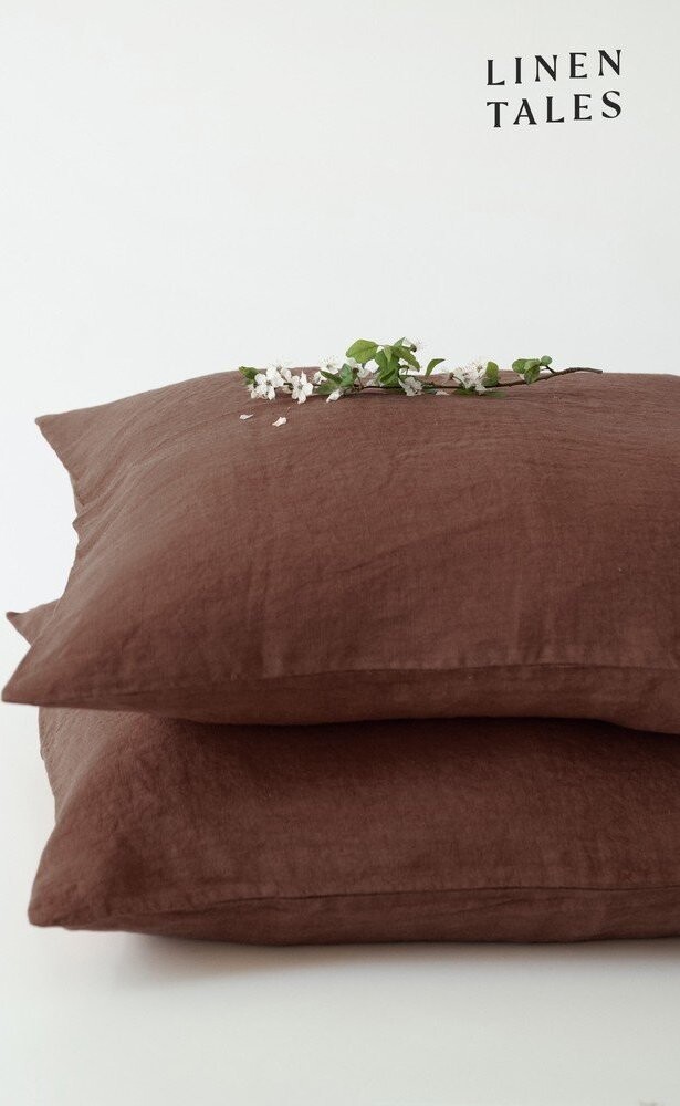 Lněný povlak na polštář 50x70 cm Chocolate – Linen Tales