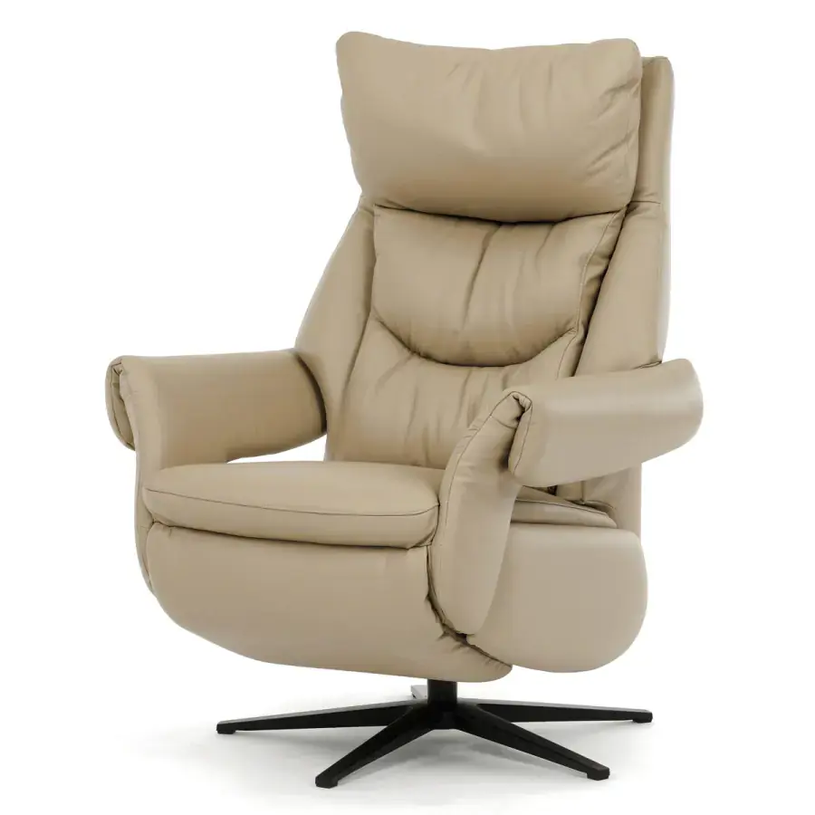 Autronic Relaxační křeslo TV-B3980 CRM3 - béžová kůže