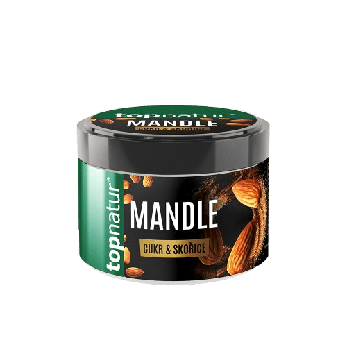 TOPNATUR Mandle z pece s cukrem a skořicí 170 g