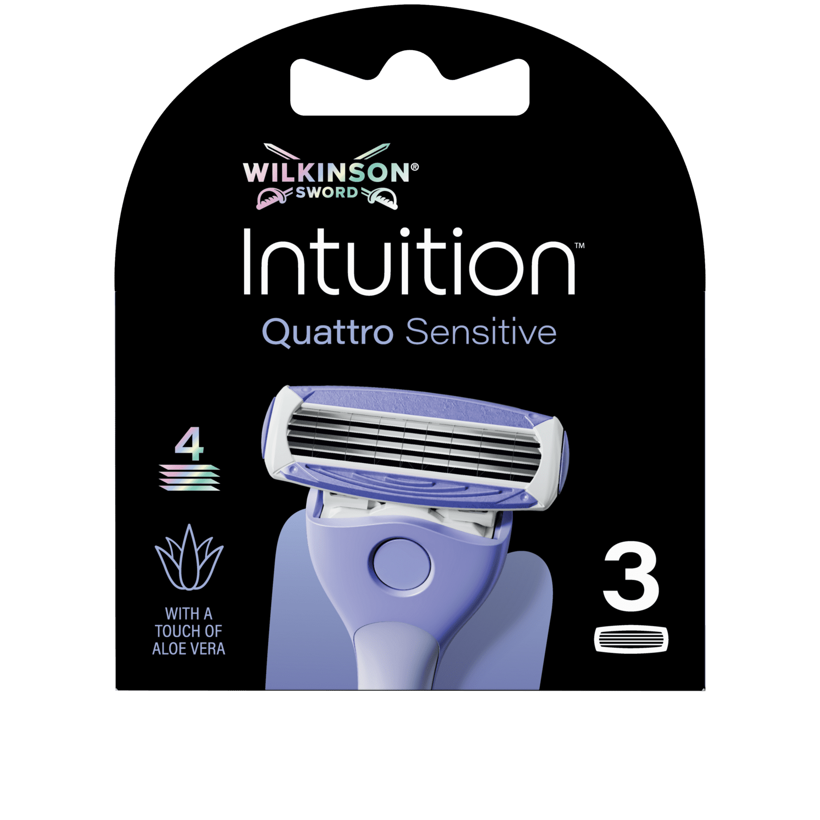 WILKINSON SWORD Intuition Quattro Sensitive Náhradní hlavice 3 ks