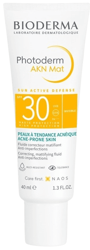 BIODERMA Photoderm AKN Mat SPF30, zmatňující krém na opalování - akné 40 ml