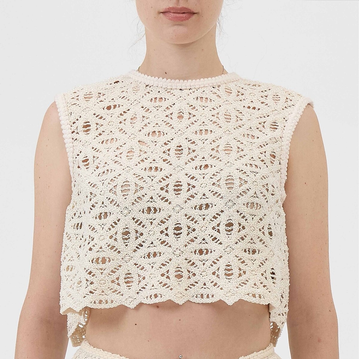 Sabina Musáyev  T20442DEBBYTOPCROCHETAVORIO  Bílá