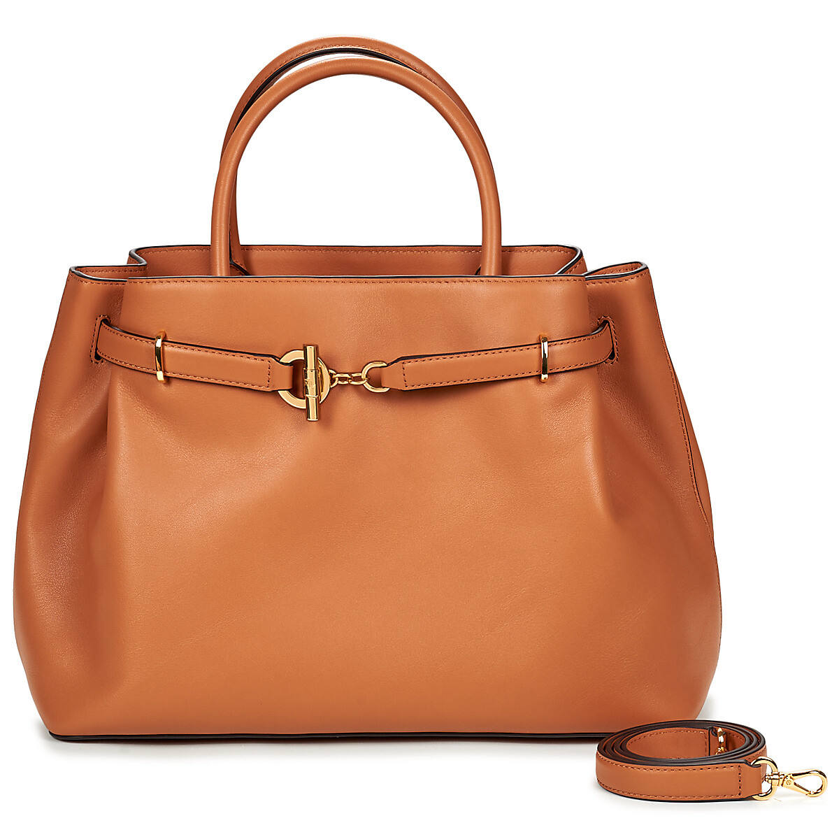 Lauren Ralph Lauren  BLKE LG SCHL-SATCHEL-LARGE  Hnědá