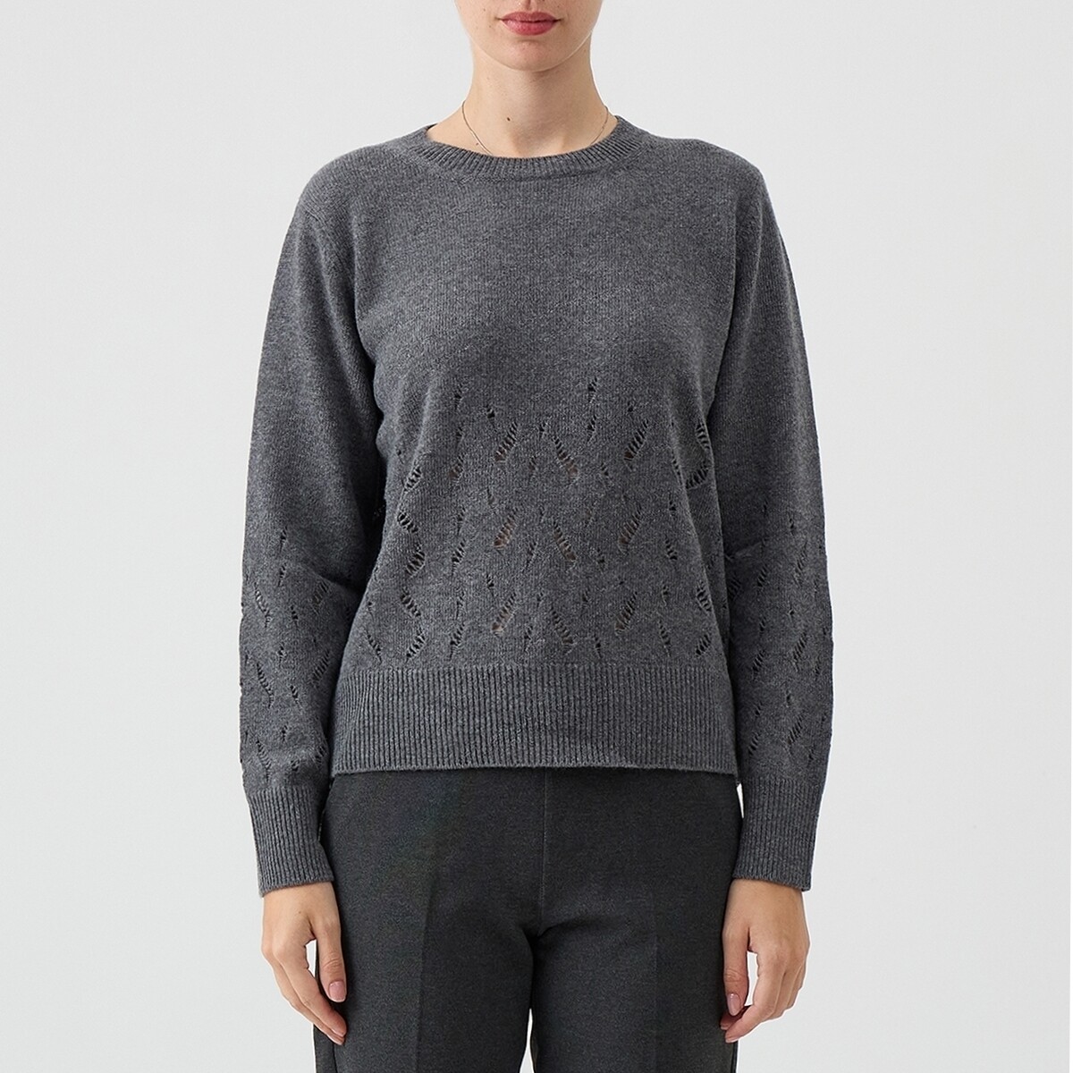 Le Tricot Perugia  26265GIROCOLLOGRIGIOTRAFORI  Šedá