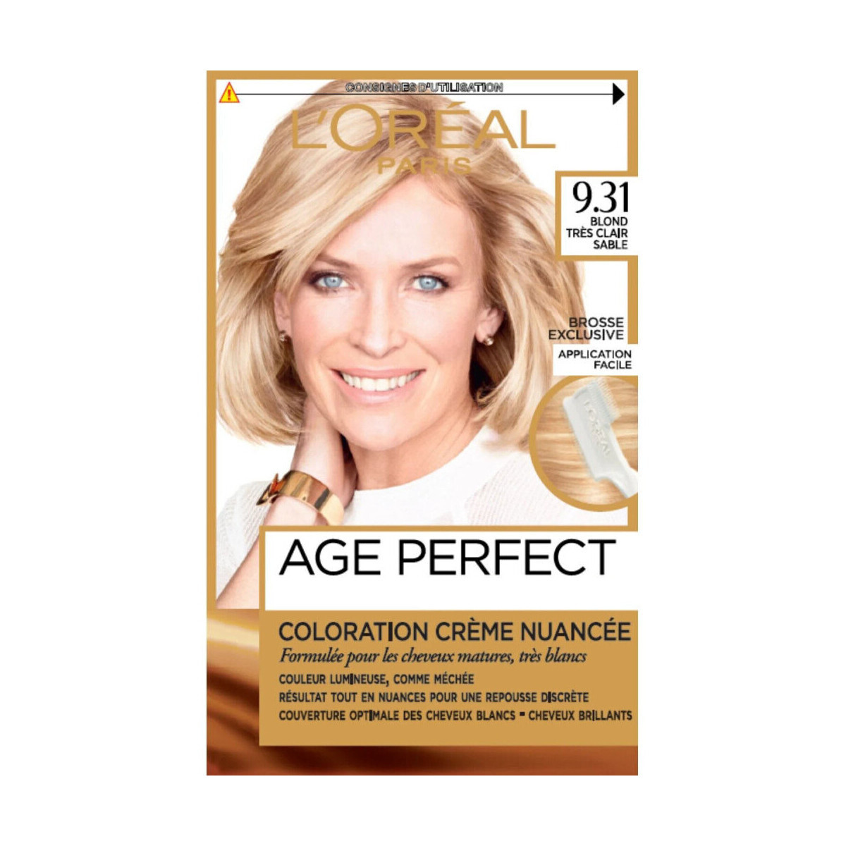 L'oréal  Age Perfect Toned Cream Hair Color - 9.31 Blond Très Cl  Béžová