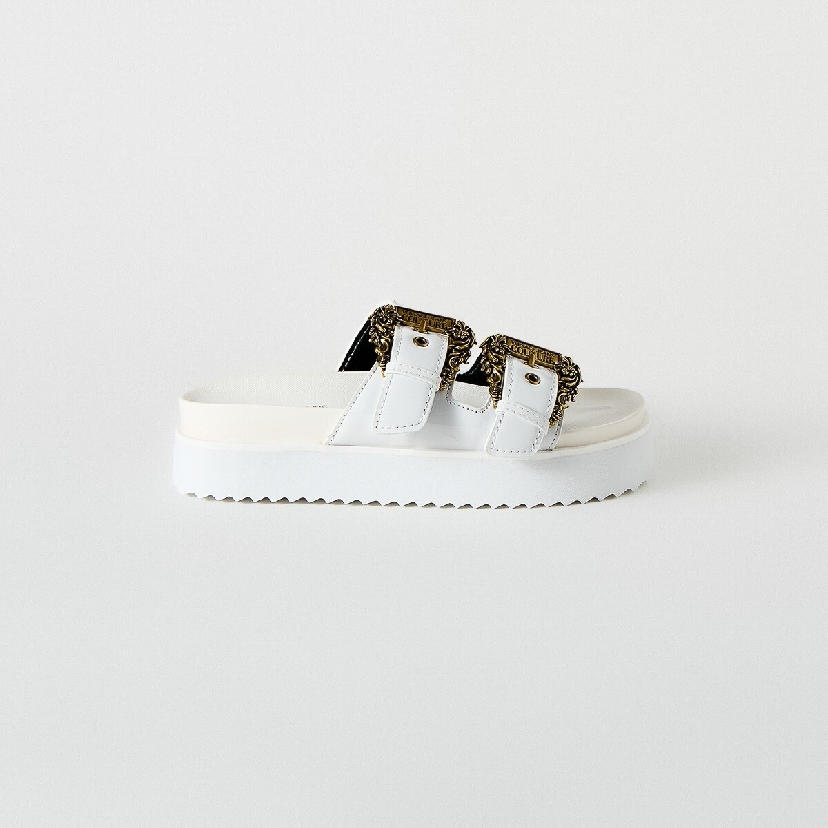 Roberto Cavalli  80VA3SM1SANDALOSLIDESBUCKLESBIANCO  Bílá