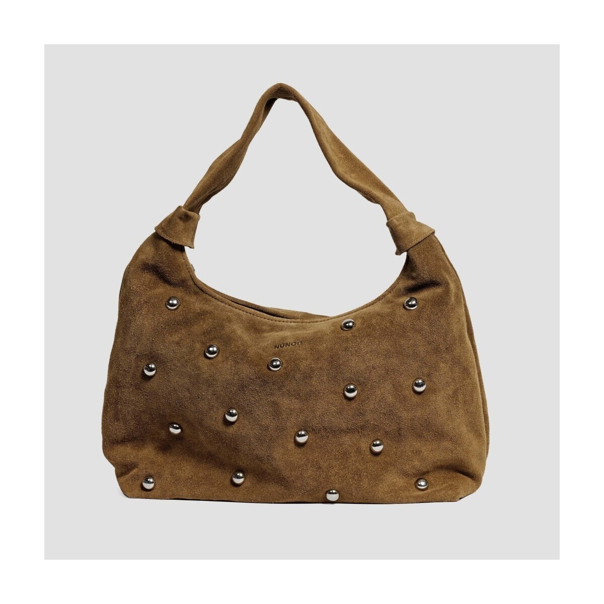 Nunoo  Bolsos Mujer Modèle Alma Rivet Suede  Hnědá