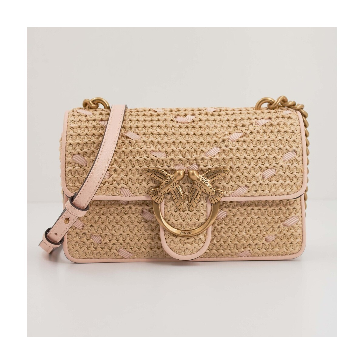 Pinko  Bolsos Mujer Modèle Love One Mini Light Dc  Béžová