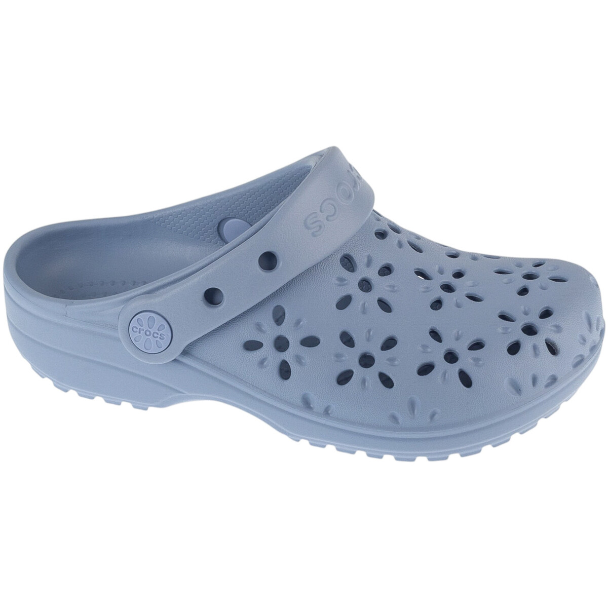 Crocs  Classic Floral Cut Out Clog Kids  Modrá