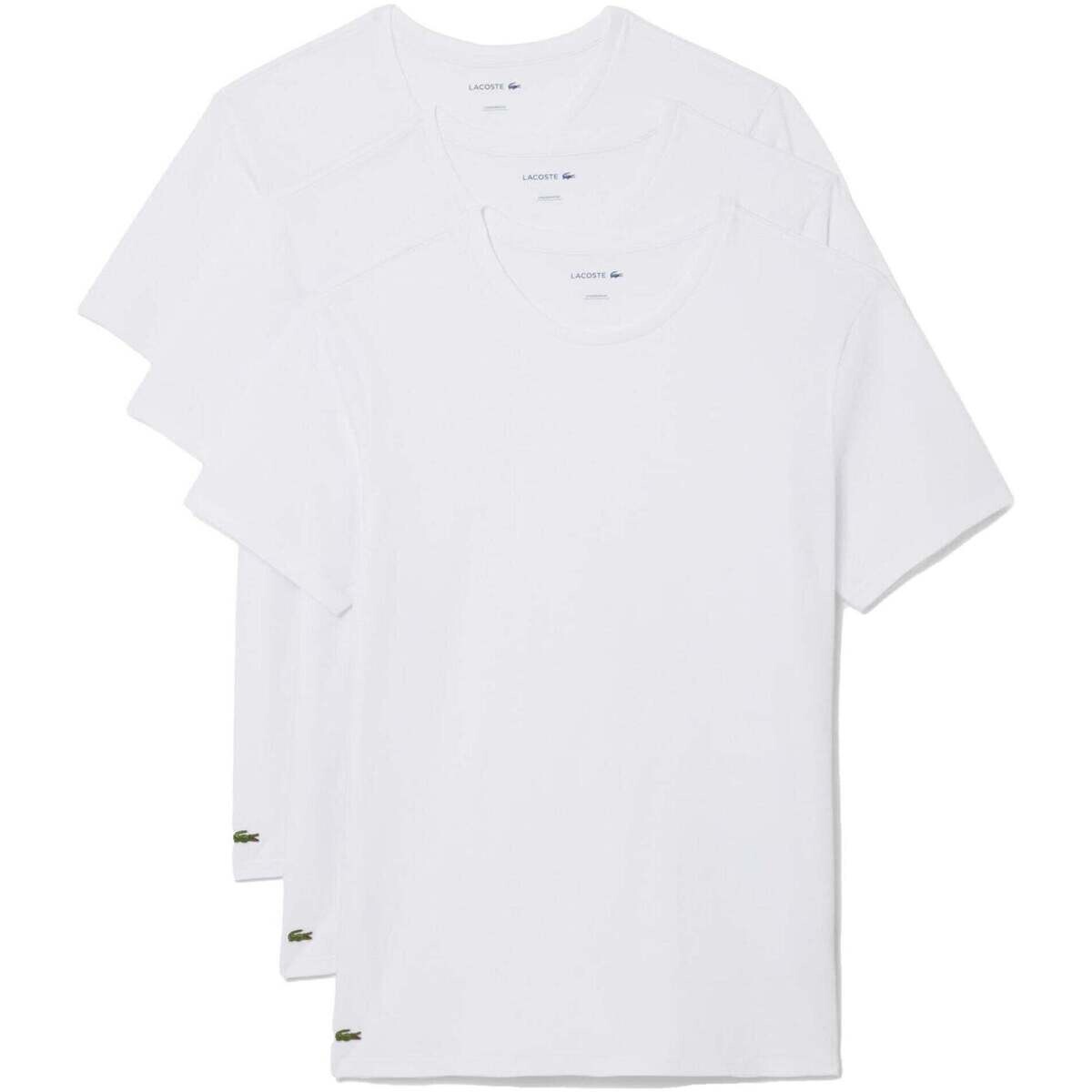 Lacoste  3 Pack Lounge Cotton T-Shirts White/White/White  Bílá