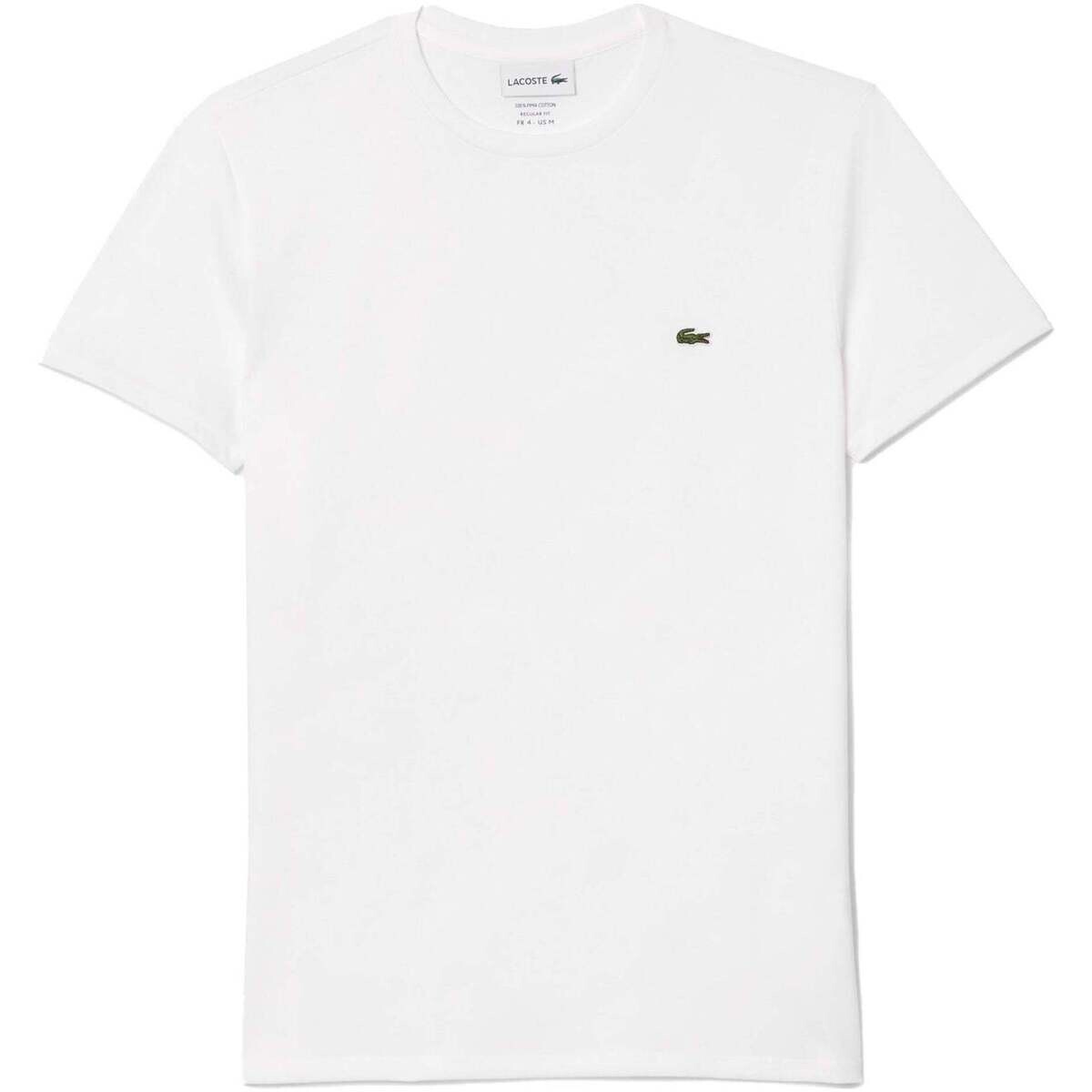 Lacoste  Cotton Pima Crew Neck T-Shirt White  Bílá